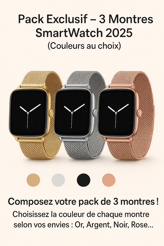 🔥 Offre Spécial SmartWatch en Maille les 3 pour 59,99€